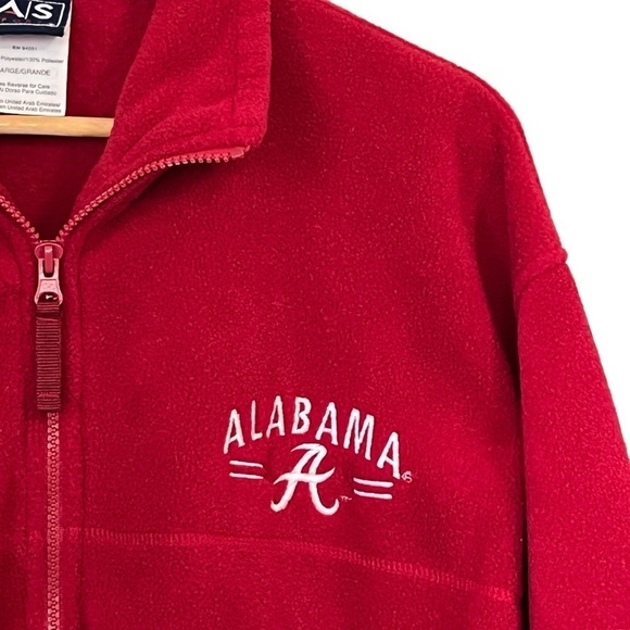 University of Alabama Red Half Zip Fleece Pullover with Embroidered Logo Sz. Lg. - Picture 3 of 10